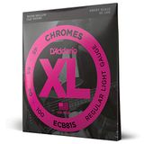 D'Addario XL Chromes Flatwound Basssnaren ECB81S, 45-100, Short Scale