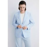 Mango regular blazer lichtblauw