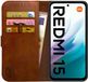 Rosso Element Wallet Book Case voor Xiaomi Redmi 15 4G - Bruin