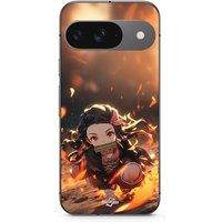 Maniacase Hoes Google Pixel 9 Demon Slayer Nezuko 3D art anime Manga kopie