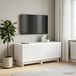 Maison Exclusive - Meuble TV laqué, blanc, en panneaux de particules