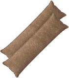 vidaXL - Kussensloop - 2 stuks - HOUTEN - Taupe - 40 x 145 cm - Katoensatijn