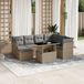 Maison Exclusive - Ensemble de jardin, 8 pièces, avec coussins, beige, en polyrotin