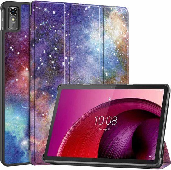iMoshion Tablet Hoes voor Lenovo Tab M10 5G - 10.6 inch - Book Case - Meerkleurig / Space