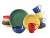 CreaTable, 25283, serie Joy Bunt, 16-delige serviesset voor 4 personen, combiservies van aardewerk, vaatwasser- en magnetronbestendig, kwaliteitsproductie