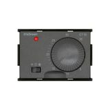 4GREEN CT 10B Inbouwthermostaat 503, draaiknop, temperatuurregeling voor ketel en airconditioning, stroomvoorziening met batterijen, voorpanelen wit en antraciet