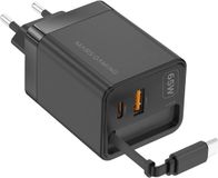 Mars Gaming MDGAN65R oplader voor mobiele apparatuur Zwart
