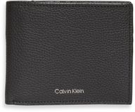 Calvin Klein Heren FOIL Emboss EW Bill FOLD LV04D1062G Portemonnee Cuir Noir
