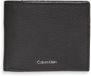 Calvin Klein Heren FOIL Emboss EW Bill FOLD LV04D1062G Portemonnee Cuir Noir