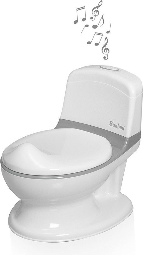 Baninni BabyPotje - Toilettrainer Pippe Grey wit, grijs