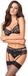 Obsessive Heartina Set - Jarretelset - Maat L/XL - Zwart