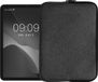 kwmobile universele tablet hoes geschikt voor 9,7"-11" Tablet hoesje - Stoffen cover voor tablets 25,6 x 18,1 cm - Tablet sleeve met rits - In donkergrijs