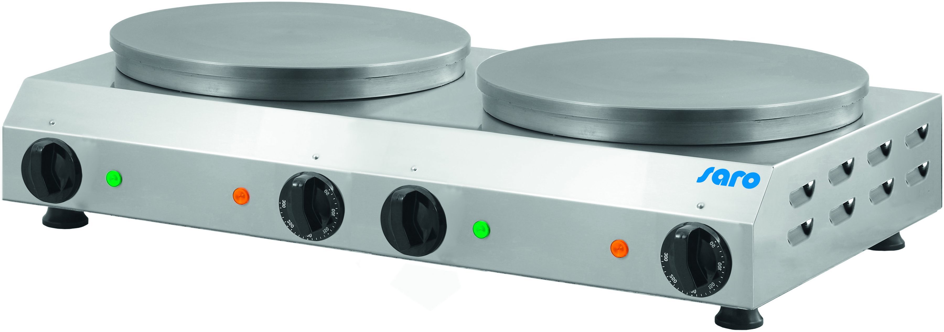 Saro PIERRE Crepe Maker - 2 Crepes - 4800W - Stainless Steel