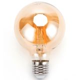 Aigostar Ampoule à incandescence Edison Vintage, E27 6W LED décorative antique, ampoule à incandescence blanc chaud 2200K, verre ambré, G80, idéal pour éclairage nostalgie et rétro, 3 pièces