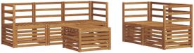 vidaXL - Salon d'extérieur - 6 pièces - Naturel - Bois d'acacia massif