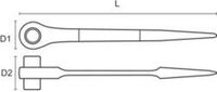 Llave Bahco SC2RM-19-22 Steiger-bouwratel 19 & 22 mm