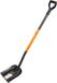 Bradas pelle en acier, lame droite, noir/orange