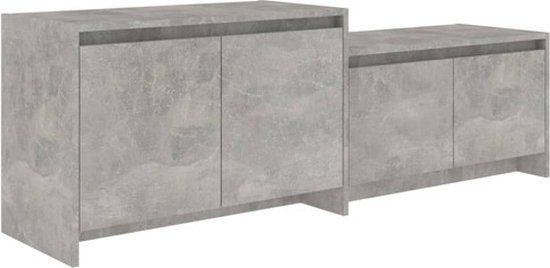 vidaXL Tv-meubel 146,5x35x50 cm bewerkt hout betongrijs