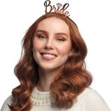 Boland - Metalen diadeem 'Bride' roségoud
