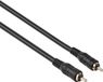 Allteq Tulp kabel - Analoog/ digitaal - Dubbel afgeschermd - 2 meter - Zwart
