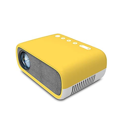 HYYH Mini Projector Home LED Mini Draagbare Projector HD 1080P Projectie (Geel)