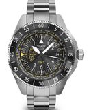 Montre homme Aviator, couleur argent, mouvement à quartz, Ronda 515.24H, fabrication suisse
