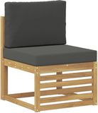 vidaXL - Buiten - Midden - Sofa - Massief - Acacia - Hout - Wit