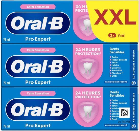 Oral-B Pro-Expert Gevoeligheid Calm Sensation Tandpasta - Eucalyptus Pepermuntsmaak - 3 x 75ML
