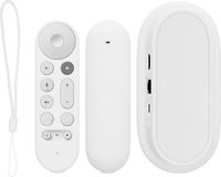 kwmobile hoes voor afstandsbediening en streamingapparaat - Beschermcase geschikt voor Google TV Streamer 4K - Van silicone in wit