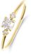 Lucardi Dames 14 karaat geelgouden ring met labgrown diamant 0,415ct