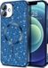 Techsuit Hoesje geschikt voor Apple iPhone 16 - Luxury Glitter Back Cover - Geschikt voor MagSafe - Donkerblauw