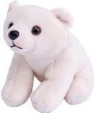 Wild Republic pluche knuffel ijsbeer - wit - 13 cm