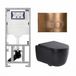 Geberit QeramiQ Dely Swirl Toiletset - Noir mat