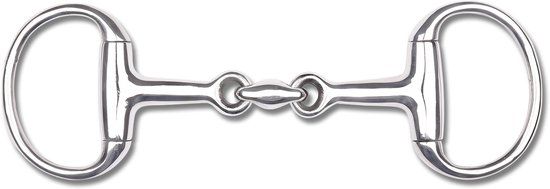 Pony Eggbutt Snaffle Bit, Double-jointed, Solid - 10