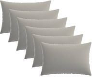 vidaXL - Kussensloop - 6 stuks - HEERLEN - Grijs - 30 x 50 cm - Polyester