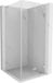 Mexen Lunar-F L cabine de douche pliable droite 100 x 100 cm, transparent, nickel brossé