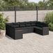 Maison Exclusive - Ensemble de meubles de jardin 9 pièces avec canapé et coussins, noir, en polyrotin