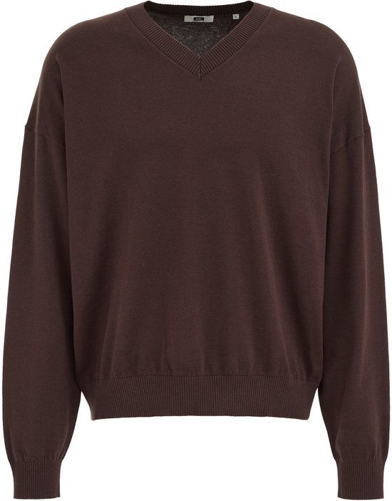 WE Fashion Heren regular fit fijngebreide trui met embroidery