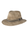 Hatland Ernesto Katoenen fedora hoed Beige XL Unisex