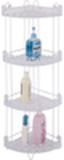 MSV SHELF badkamer 4 niveaus 25X25X87 CM zilver
