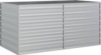 vidaXL Plantenbak verhoogd 160x80x77 cm gegalvaniseerd staal zilver