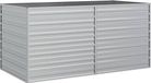 vidaXL Plantenbak verhoogd 160x80x77 cm gegalvaniseerd staal zilver
