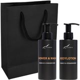 Claudius Cosmetics B.V. Douchepakket Sweet Orange & Cedarwood - Shower & Wash + Bodylotion - 300 ml per fles - set van 2 stuks - met luxe gift tas - cadeau - giftset voor hem en haar