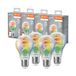 LEDVANCE SMART+ MATTER LED lamp, compatibel met Google, Alexa, Apple, wit glas, 4,8W, 470lm, E27-fitting, gekleurd licht & wit licht, app- of stembediening, levensduur tot 15.000 uur, 4-pack