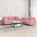 Maison Exclusive ensemble de canapé 2 pièces avec coussins, velours rose