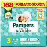 Pampers Baby Dry Midi, 168 luiers, maat 3 (4-9 kg), doos 56 x 3 cm