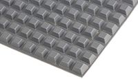 RS PRO Zelfklevende voeten, lijm, vierkant, 5,8 mm, grijs, ø 12,7 mm, PUR, 65,6 °C max, verpakking van 100 stuks
