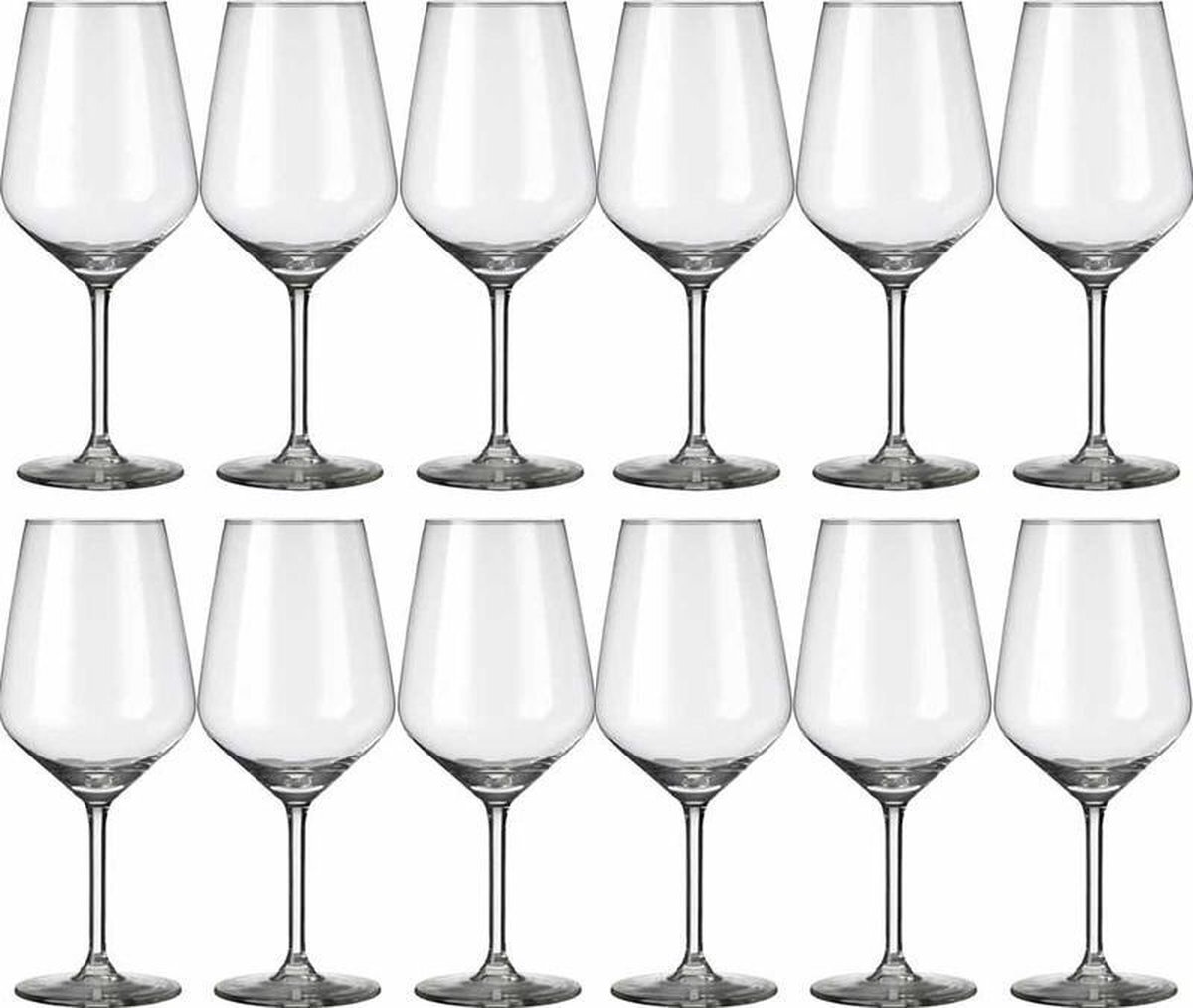 Royal Leerdam 18x Luxe wijnglazen voor witte wijn 530 ml Carre - 53 cl - Witte wijn glazen - Wijn drinken - Wijnglazen van glas