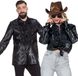 Wilbers & Wilbers Jaren 80 & 90 Kostuum Zwarte Ruchesblouse Satijn Foute Disco Maat 56