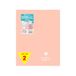 Clairefontaine 981479AMZC Pak met 2 Geniete Schriften Koverbook Blush Koraalrood - 24x32 cm - 96 Pagina's Grote Ruitjes - Wit Papier 90 g - Polypro Omslag Opaak